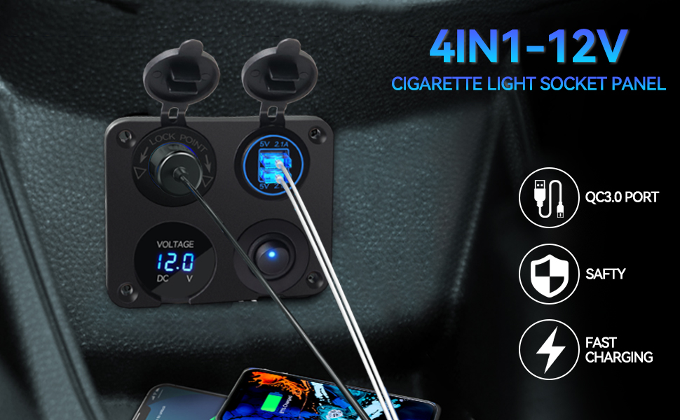 car vacuum cigarette lighter plug Lampa Energy Car Vacuum Cleaner 12V 100W Universal Cigarette Lighter Socket