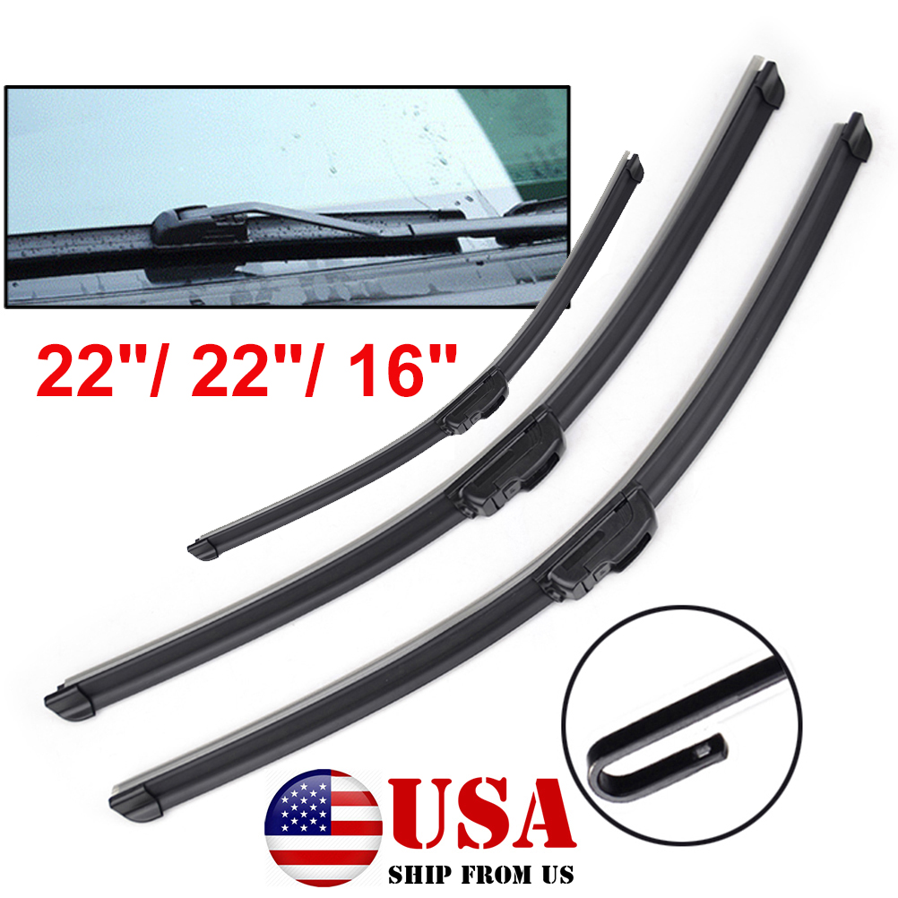 22"/22"/16" 3Pcs Front & Rear Windscreen Wiper Blades Set For J hook Wiper Arm | eBay 2006 Ford Expedition Rear Wiper Blade Size