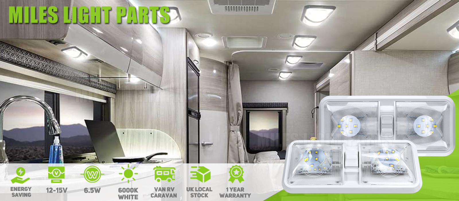 Éclairage intérieur 12 V LED blanc éclairage plafonnier camping-car